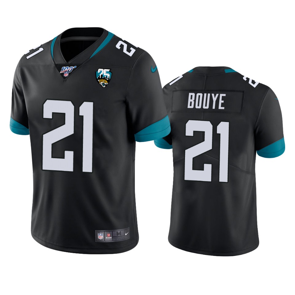 Men Nike Jacksonville Jaguars #21 A.J. Bouye Black 25th Anniversary Vapor Limited Stitched NFL 100th Season Jersey